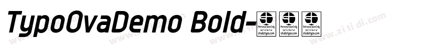 TypoOvaDemo Bold字体转换